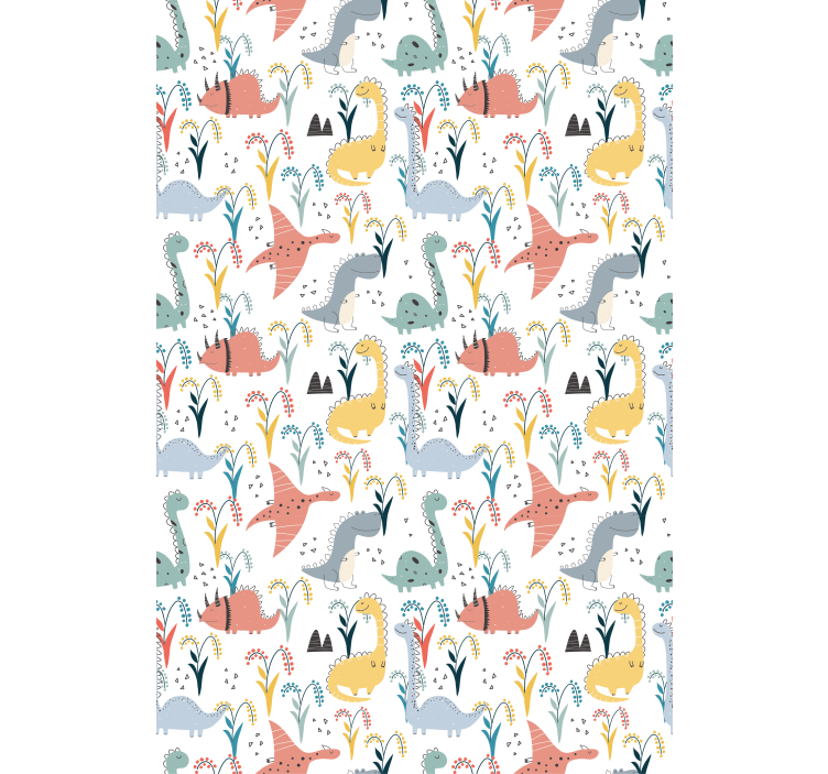 Scandinavian colorful pattern dinosaur blind - TenStickers