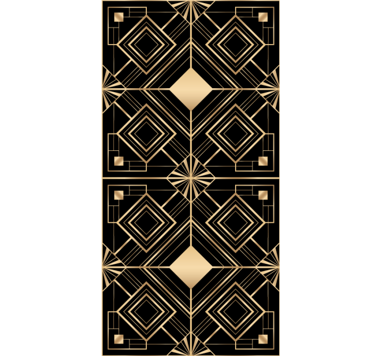 Geometric Gold Pattern modern blind - TenStickers