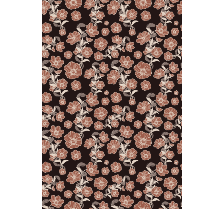 Vintage dark pattern floral roller blind - TenStickers