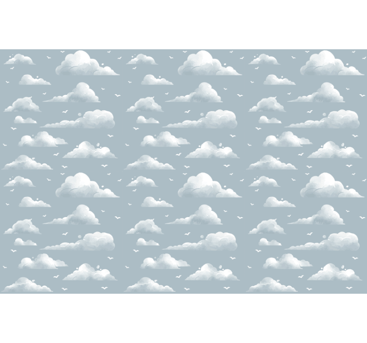 Fluffy grey pattern cloud roller blind - TenStickers