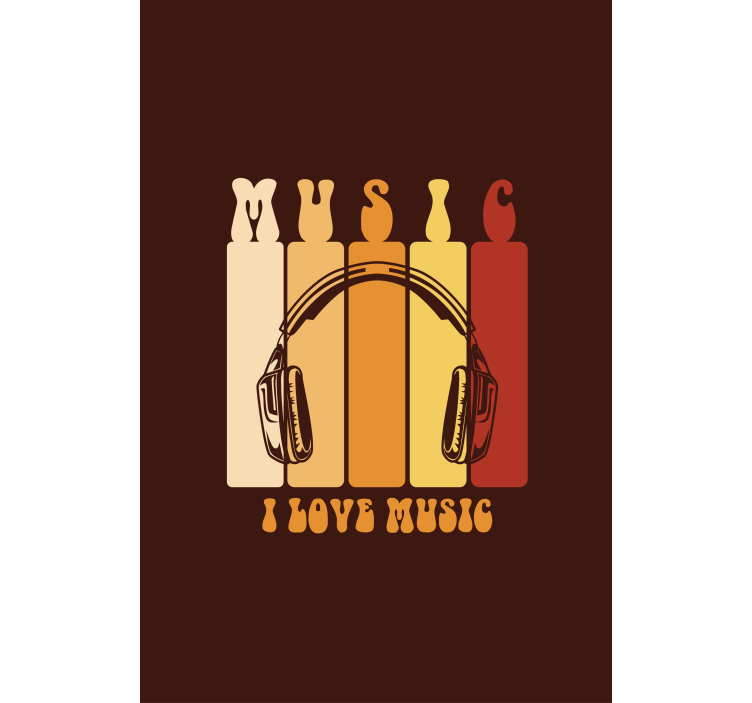 Music headphones design text blind - TenStickers