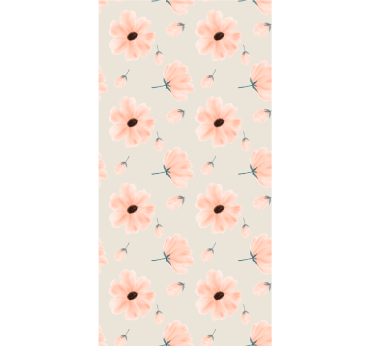Pastel Floral Pattern blind flowers and plants - TenStickers