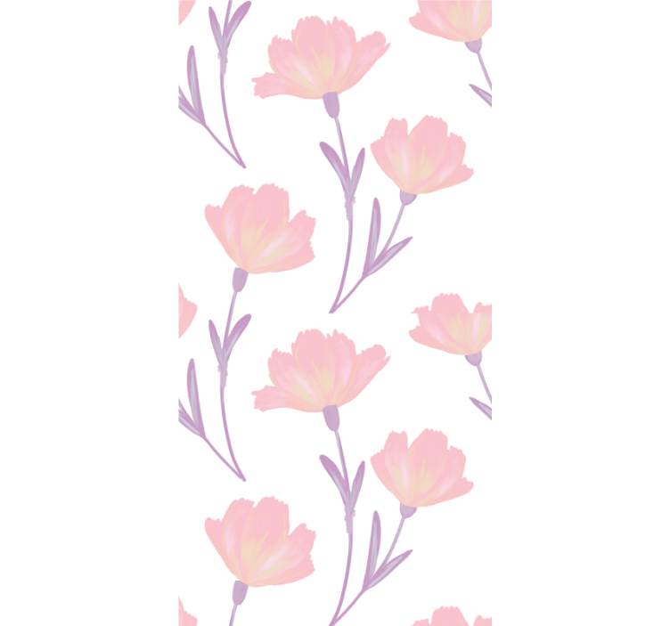 Soft Bloom Theme floral roller blind - TenStickers
