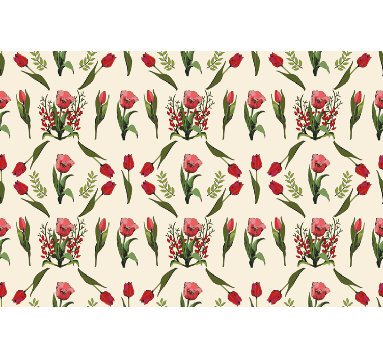 Elegant beige arrangement floral roller blind - TenStickers