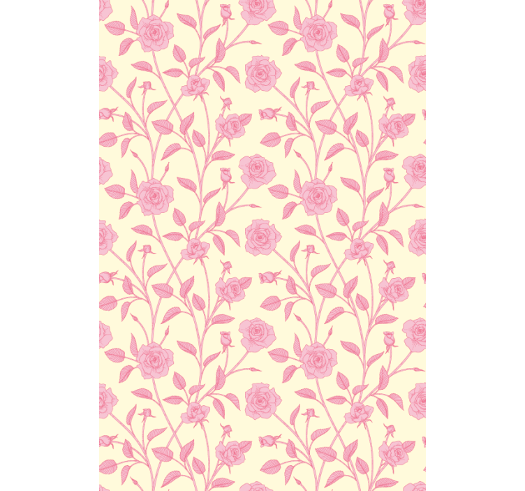 Pink Rose Floral blind flowers and plants - TenStickers