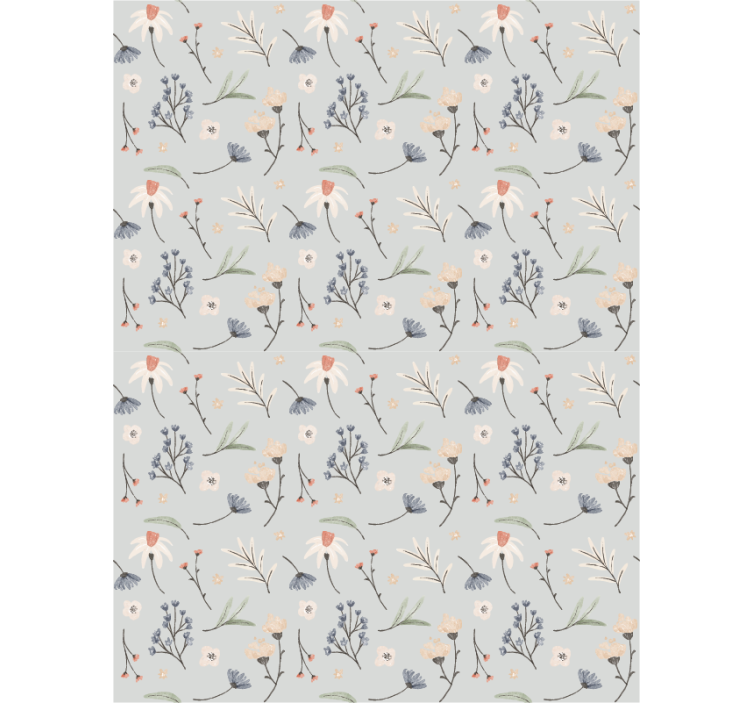 Delicate elements floral roller blind - TenStickers