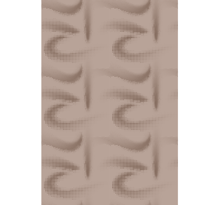 Brown curved patterned pattern roller blind - TenStickers