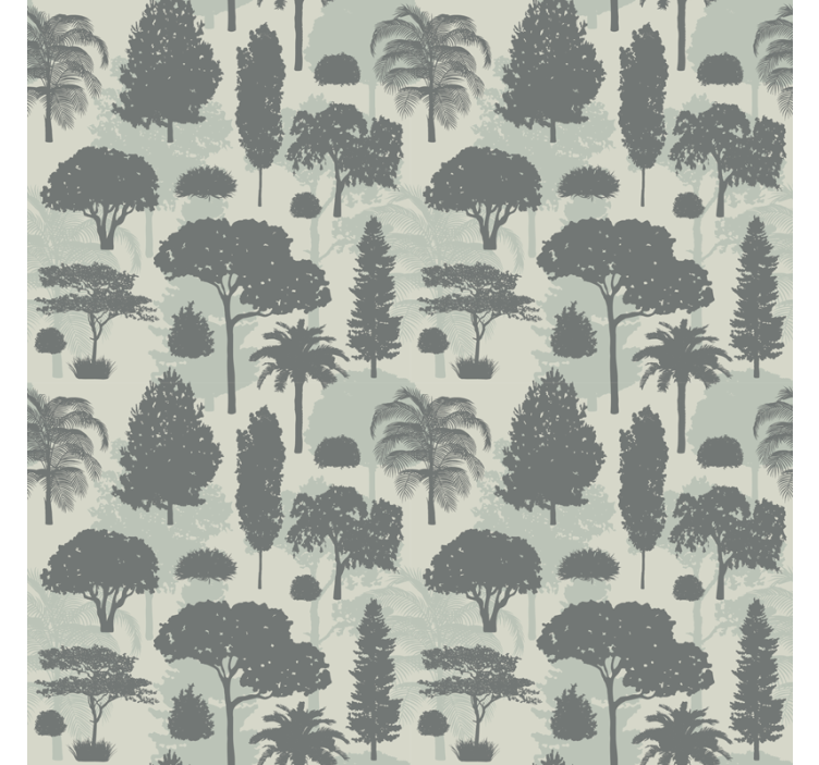 Silhouetted forest pattern tree blind - TenStickers