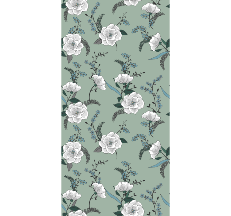 Magnolia Floral Pattern blind flowers and plants - TenStickers