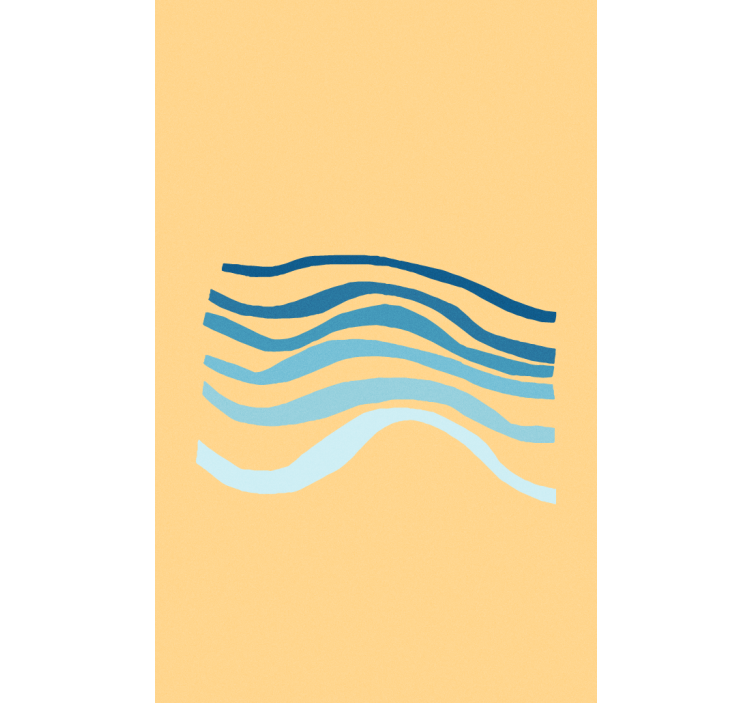 Wavy blue lines art deco blind - TenStickers