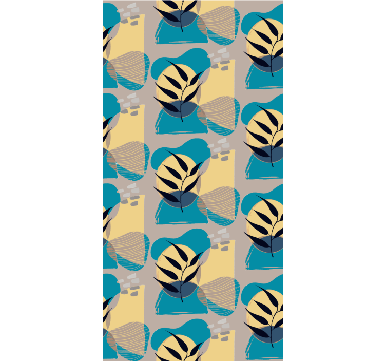 Stylised tropical leaves blind flowers and plants - TenStickers