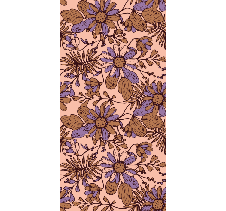 Floral Garden Pattern blind flowers and plants - TenStickers