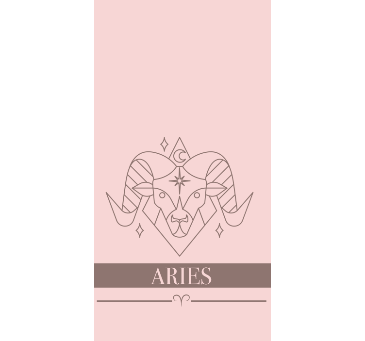Aries zodiac symbol text blind - TenStickers