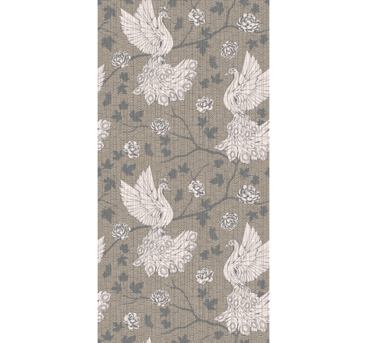 Swans beige design elegant blind - TenStickers