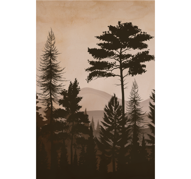 Scandinavian style warm colored Tree blind - TenStickers