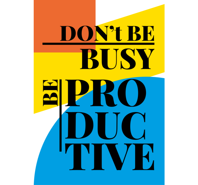 Be productive motivation text roller blind - TenStickers