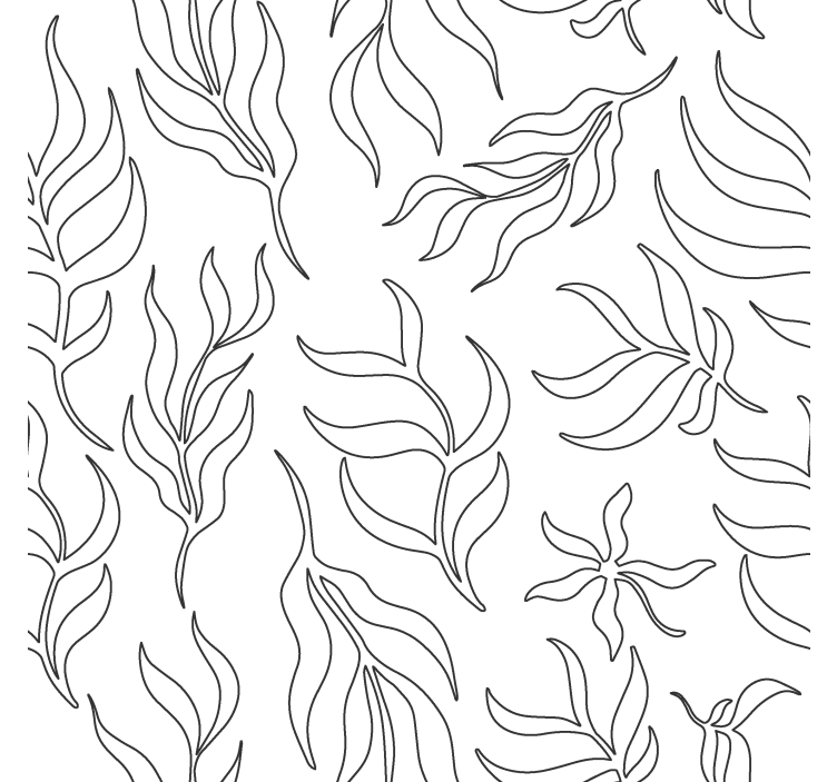 silhouette floral pattern Modern blind - TenStickers