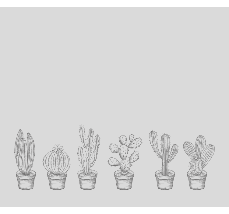 Gray shades Cactus blind - TenStickers
