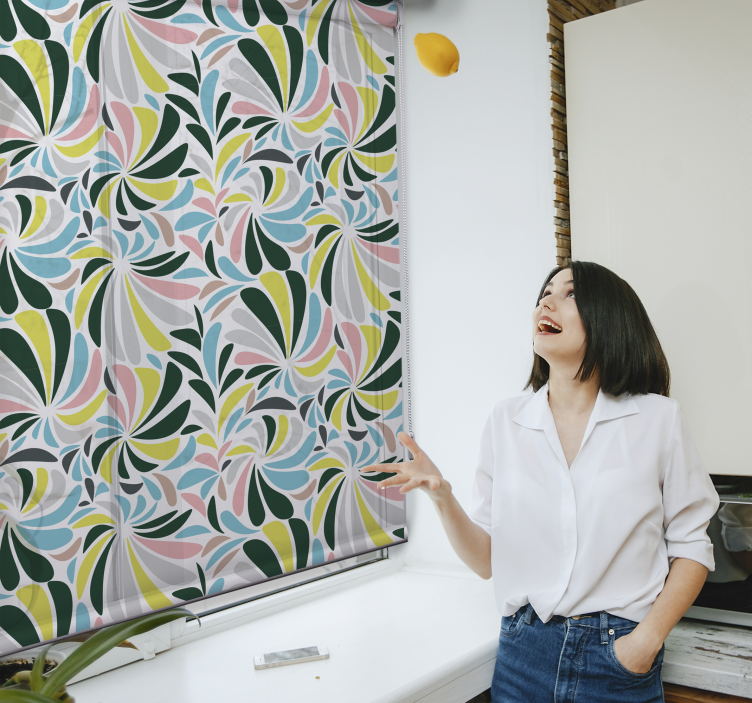 Chained colored feathers Modern blind - TenStickers