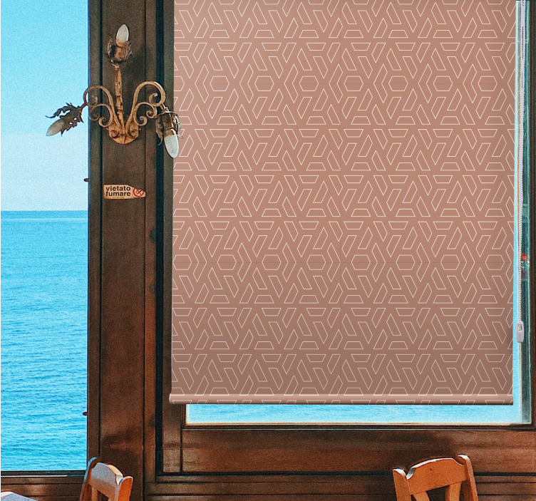 Abstract beige geometric pattern modern blind - TenStickers