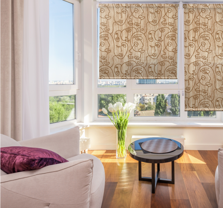 Abstract face patterns modern blind - TenStickers