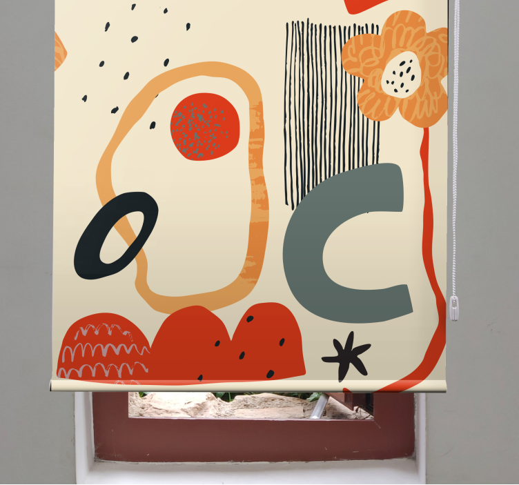 Abstract Floral Composition blind - TenStickers