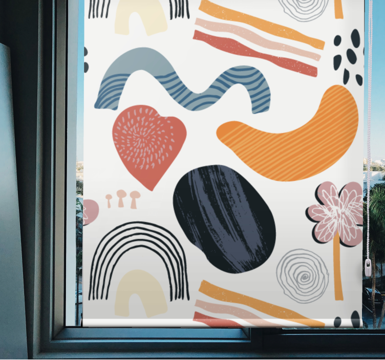 Abstract Pastel Shapes art deco blind - TenStickers