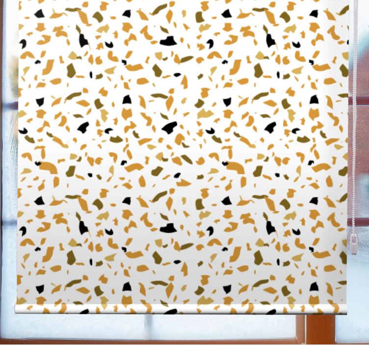 Brown and beige terrazzo pattern roller blind - TenStickers