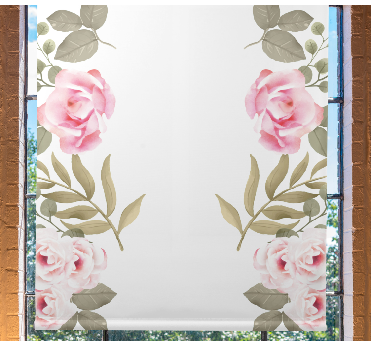 Beautiful floral Master bedroom roller blind - TenStickers