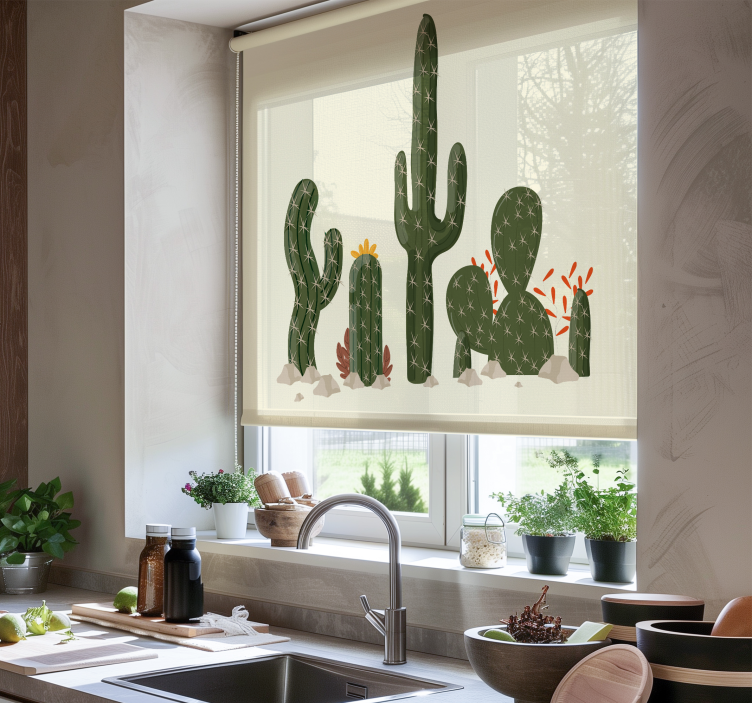 Big plants Cactus blind - TenStickers