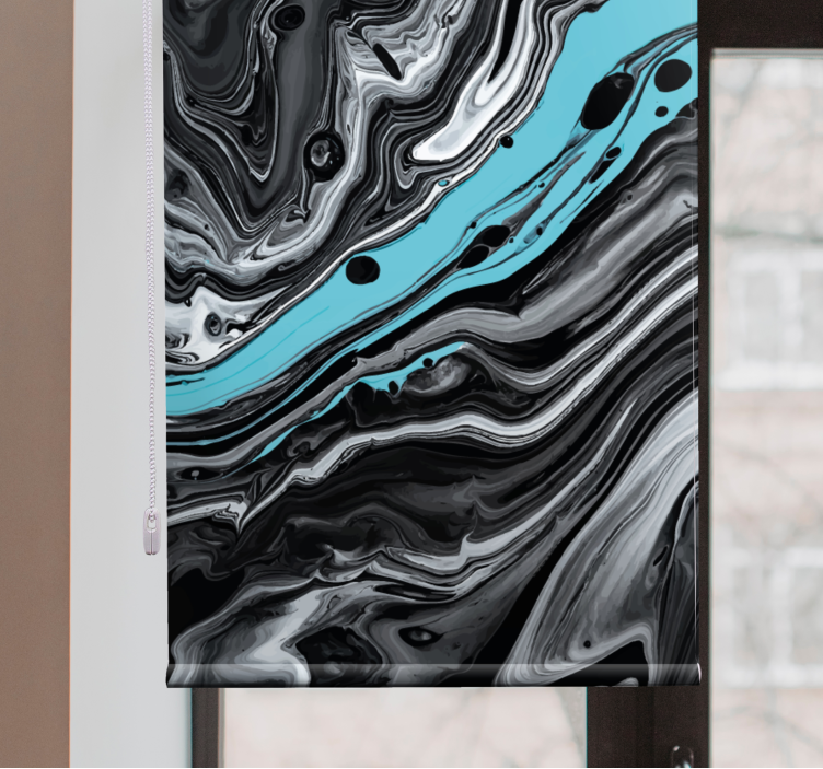 Black marble effect painting Blind painting - TenStickers