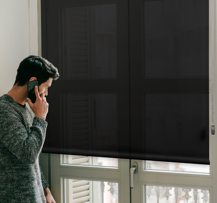 Black modern window blinds - TenStickers