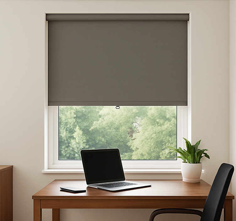 Black outlined blind office - TenStickers