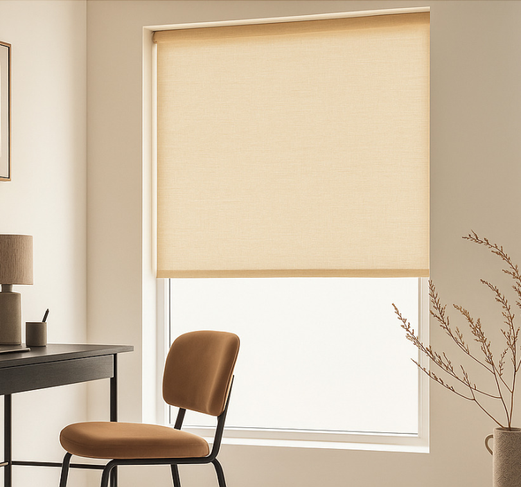 Blind office simple beige sheer - TenStickers