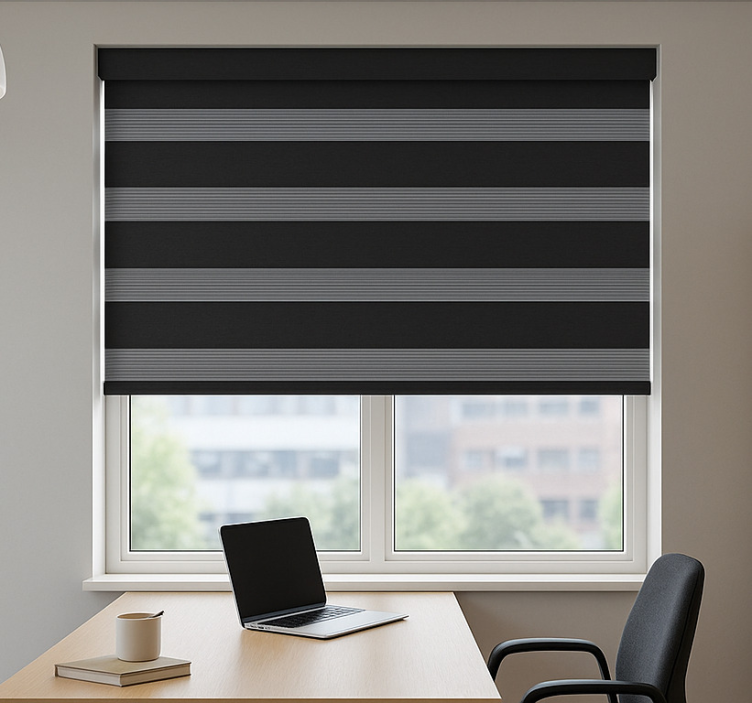 Blind office trendy black sun protection - TenStickers