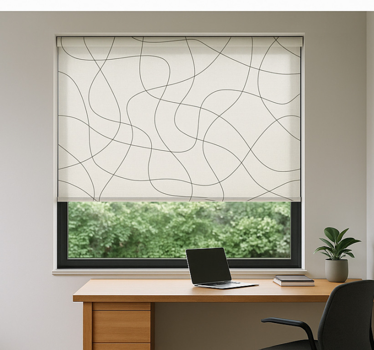 Blind office trendy light sheer curtains - TenStickers