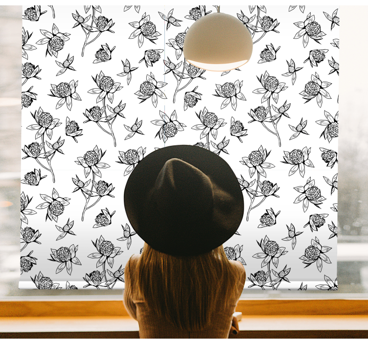 Botanical Motif Creation blind flowers and plants - TenStickers