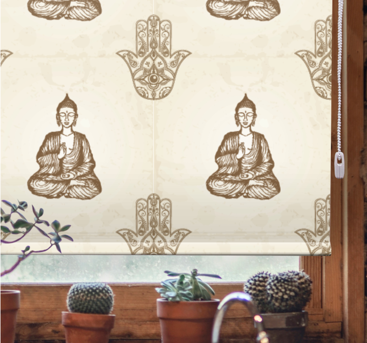 Buddha symbol patterns zen blind - TenStickers