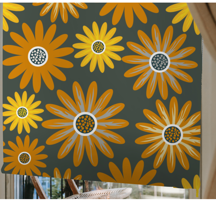 Cheerful Floral Arrangement blind flowers and plants - TenStickers