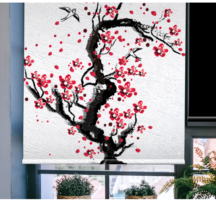 Cherry blossom stem blind flowers and plants - TenStickers