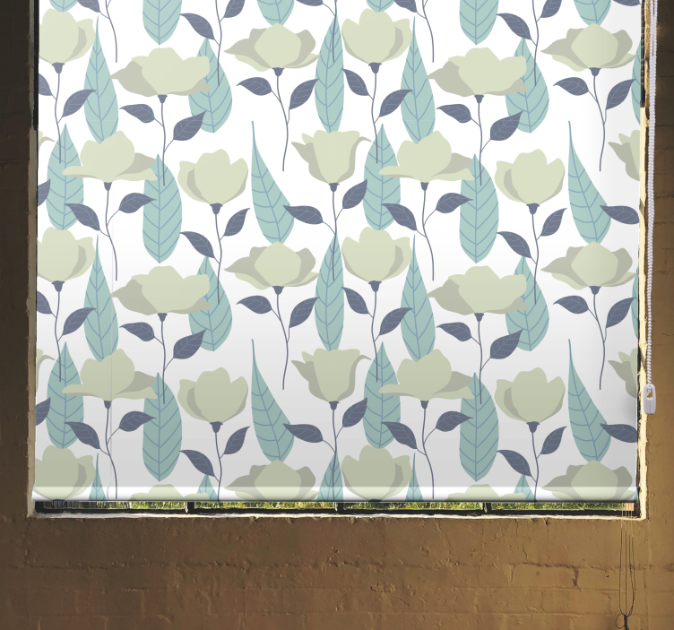 Chic Botanical Motif blind flowers and plants - TenStickers