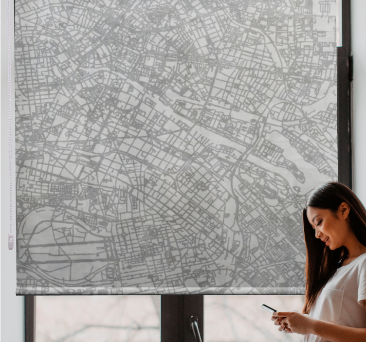 City map outline blind original - TenStickers