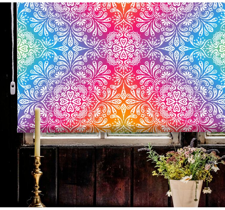 Colorful mandala pattern zen blind - TenStickers