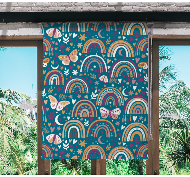 Colorful Rainbows and Butterflies blind children - TenStickers