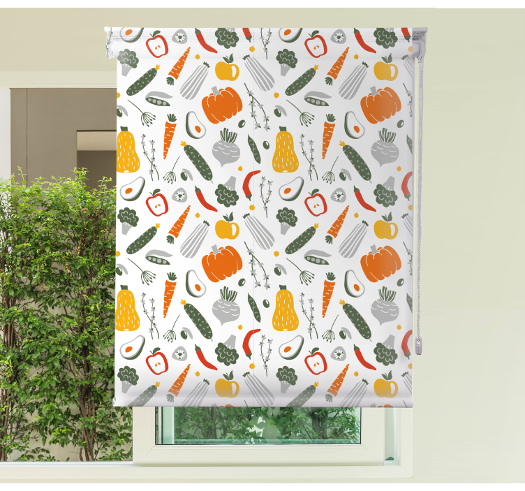 Colorful Vibrant Pattern blind fruit and vegetables - TenStickers