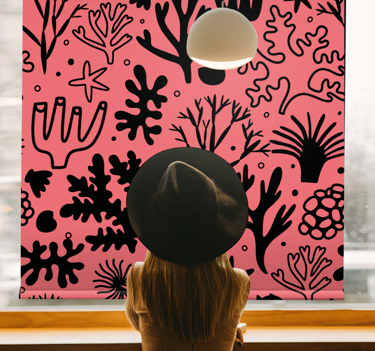 Coral Reef Pattern blind flowers and plants - TenStickers