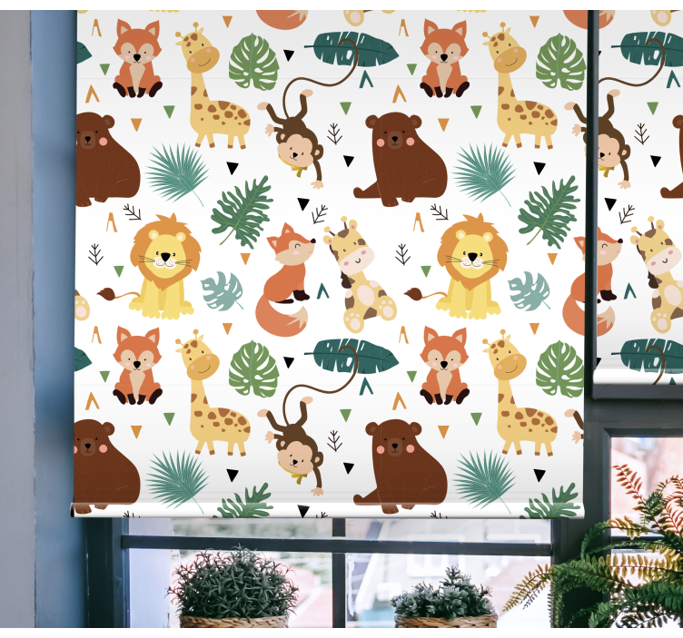 Cute Safari Creatures animals blind - TenStickers