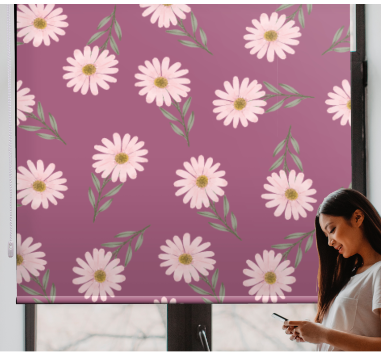 Daisy Floral Theme blind flowers and plants - TenStickers