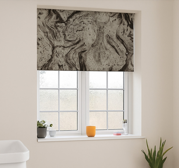 Dark marble texture bathroom blind - TenStickers