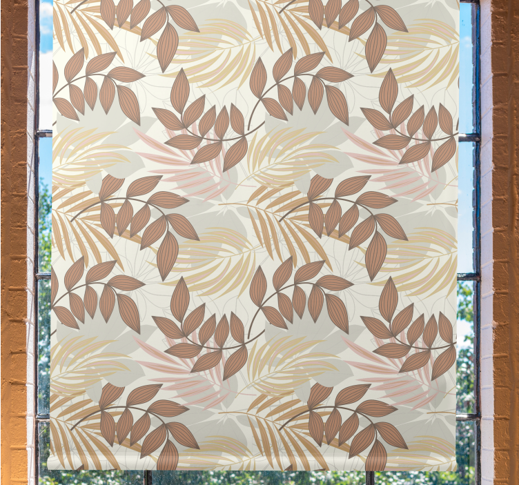 Delicate Leaf Pattern blind flowers and plants - TenStickers